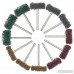 KKmoon Mini Brush Scouring Pad Rouleau Abrasif Nylon Finding Grinding Sanding Head Poling Wheel 1* 25mm 12pcs 3pcs Brown + 3pcs Green + 3pcs Red + 3pcs Grey Marron Vert Rouge Gris B074WT2Q2S